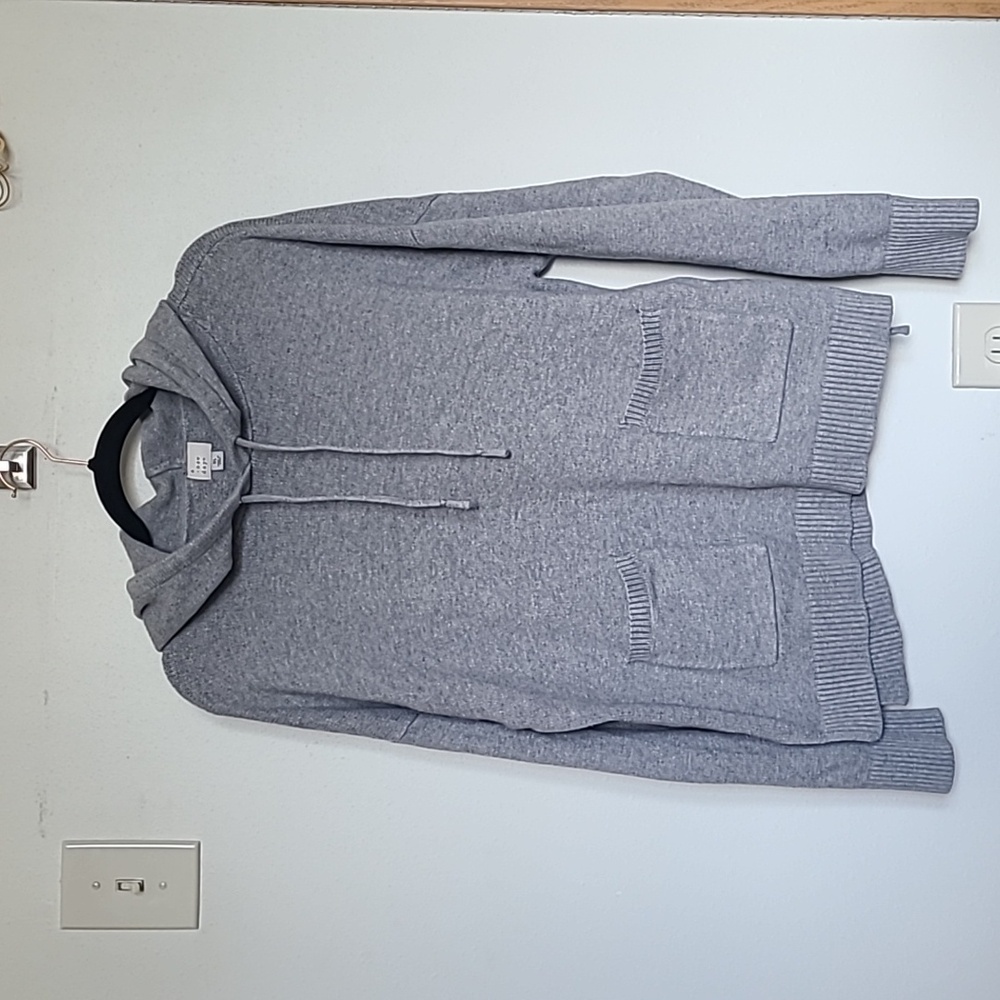 Womens Gray Hooded Sweater (Size XL)
